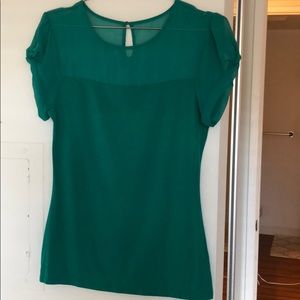 Express jade green blouse